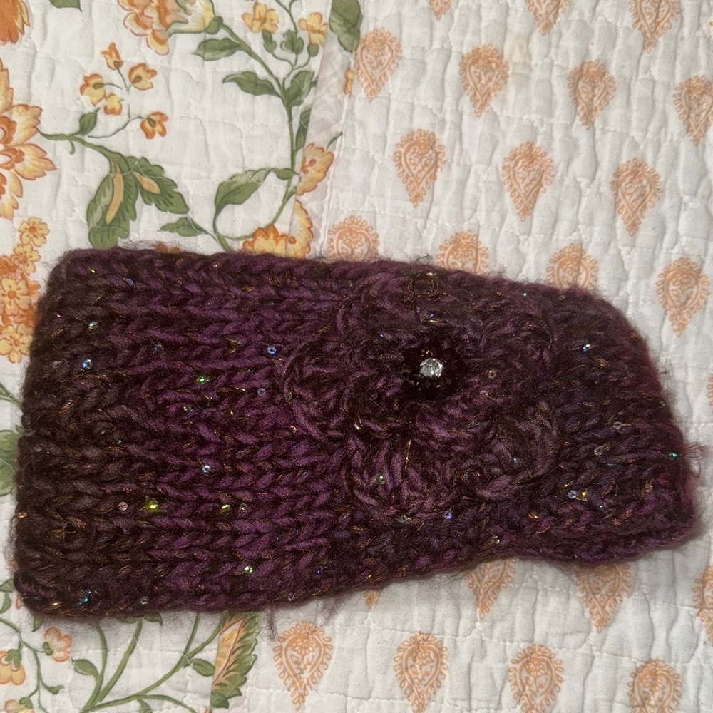 Handcrafted Purple Knit Headband